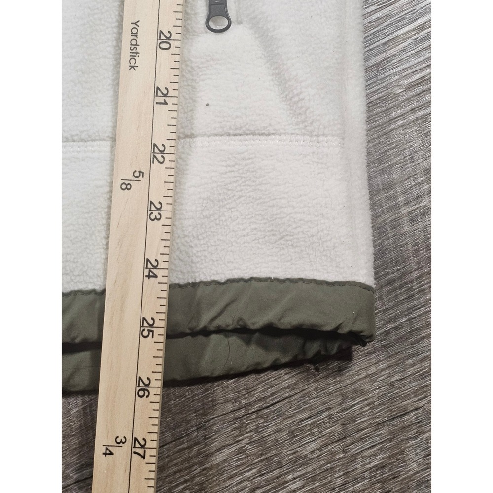 Ozark Trail Mens XL Fleece Jacket Full Zip Ivory Green Colorblock OT13807L - Picture 4 of 9